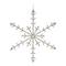 6ct. Jeweled Silver Metal & Glass Snowflake Ornaments